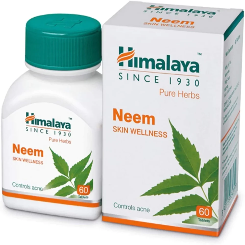 Himalaya Wellness Pure Herbs Neem Skin Wellness, 60 Tablets-1.webp